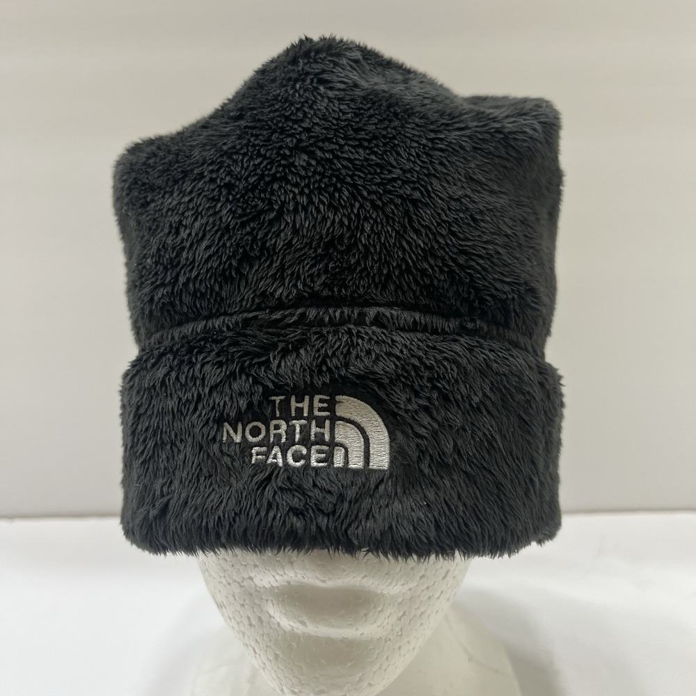 The North Face Osito Beanie Black High-Pile Fleece One Size Logo